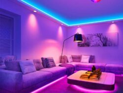Living Room Set With Led Lights