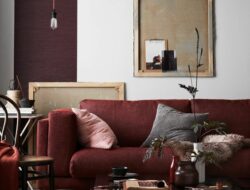 Living Room Burgundy Furniture