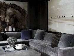 Dark Grey High Gloss Living Room Furniture