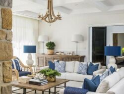 Blue And Neutral Living Room