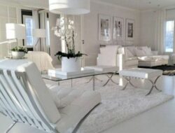 Luxury White Living Room Set