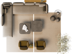 Living Room Furniture Top View Png