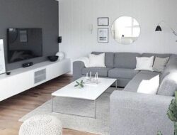Grey Modern Minimalist Living Room