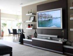 Living Room Flat Screen Wall Design