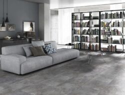 Concrete Floor Tiles Living Room