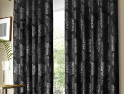 Living Room Curtains Black And Silver