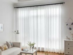 White Sheer Curtains Living Room
