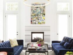 Navy Velvet Sofa Living Room Ideas
