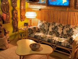 Tiki Themed Living Room