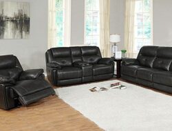 Granger Dark Gray Faux Leather Living Room Collection