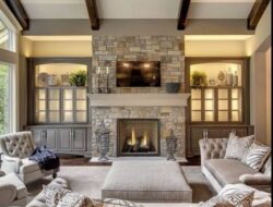 Modern Living Room With Fireplace Decorating Ideas