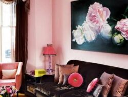 Brown Pink Living Room Ideas