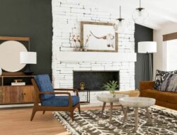 Mid Century Modern Rustic Living Room
