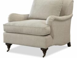 Classic Ultra Comfortable Linen Fabric Living Room Accent Chair