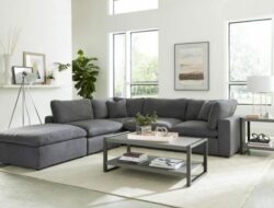Microfiber Gray Living Room Set