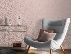 Blush Living Room Wallpaper