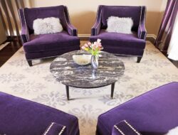 Living Room Purple Chair