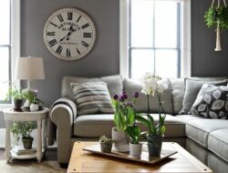 Gray Country Living Room
