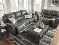 Leather Reclining Living Room Furniture Sets