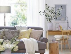 Neutral Living Room Grey Sofa