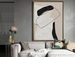Black And White Living Room Painting