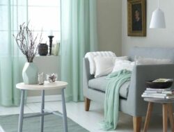 Pastel Green And Grey Living Room