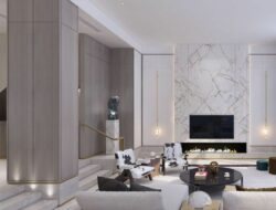 Marble Feature Wall Living Room