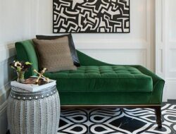Black White And Emerald Green Living Room
