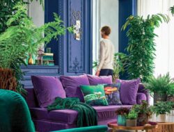 Green Purple Living Room