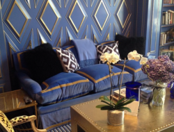 Blue And Gold Decorations For Living Room