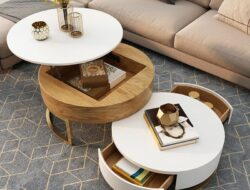 Round Living Room Table With Storage