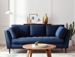 Blue Couch Living Room Set