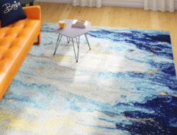 Blue And Yellow Living Room Rug