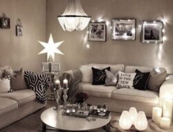 Taupe And Silver Living Room