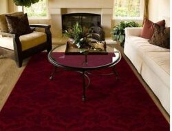 Maroon Carpet Living Room
