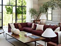 Maroon Sofa Living Room