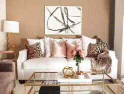 Blush And Gold Living Room