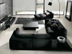 Black And White Contemporary Living Room
