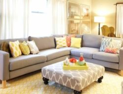 Gray Yellow And Cream Living Room