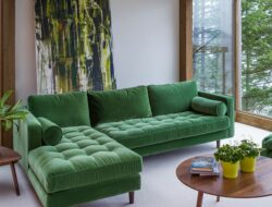 Green Sectional Sofa Living Room