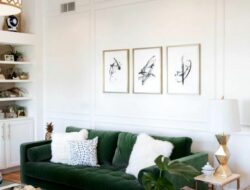 Hunter Green Sofa Living Room