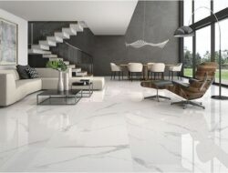 White Marble Living Room