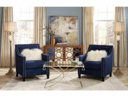 Navy Blue Accent Chairs For Living Room