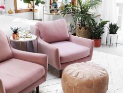 Pink Accent Chairs Living Room