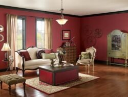 Maroon Paint Living Room