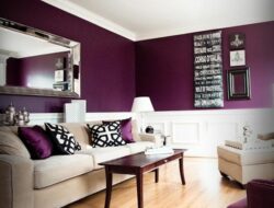 Purple Black And Cream Living Room
