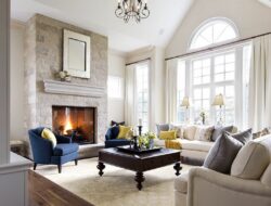 Formal Living Room With Fireplace