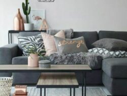 Black Grey And Rose Gold Living Room
