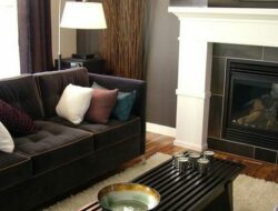 Chocolate Brown And Black Living Room
