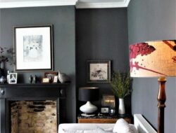 Charcoal Gray Walls Living Room